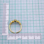 Multi Colour Oval Marquise 18K Gold Copper Free Size Ring Women Bulk