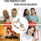Initial Letter Cubic Zirconia Gold Copper Free Size Ring Women Bulk