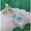 Large Evil Eye Rainbow Gold Anti Tarnish Copper Open Back Ring Bulk