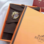 Letter H White Mother Of Pearl CZ Gold Stainless Steel Band Ring Bulk