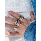 Ruby Pink Love Heart Cubic Zirconia 18K Gold Open Back Ring Women Bulk