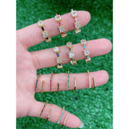 Slim Arrow Geometric Copper 18K Gold Free Size Ring For Women Bulk
