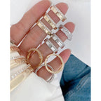 Screw Nail Copper Cubic Zirconia 18K Gold Open Back Ring Women Bulk
