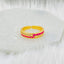 Ruby Red Copper Zig Zag Cubic Zirconia 18K Gold Open Back Ring Bulk