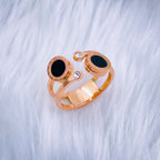 Roman Numbers Double Circle 18K Rose Gold Stainless Steel Ring Bulk