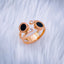 Roman Numbers Double Circle 18K Rose Gold Stainless Steel Ring Bulk