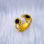 Roman Numbers Double Circle 18K Gold Stainless Steel Ring Women Bulk