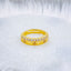 Screw Nail Copper Cubic Zirconia 18K Gold Open Back Ring Women Bulk