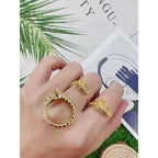 Dragon Cubic Zirconia 18K Gold Copper Open Back Ring For Women Bulk