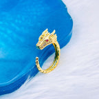 Dragon Cubic Zirconia 18K Gold Copper Open Back Ring For Women Bulk
