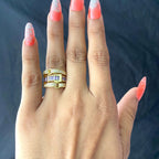 Belt Buckle Cubic Zirconia 18K Gold Copper Open Back Ring Women Bulk