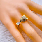 Panther Leopard Cubic Zirconia 18K Gold Free Size Ring For Women Bulk