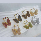 Moving Flying Fidget Butterfly 18K Gold Open Back Free Size Ring Bulk