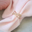 Cross Over Cubic Zirconia 18K Gold Anti Tarnish Adjustable Ring Bulk
