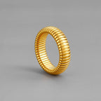 Cobra Snake Gold Anti Tarnish Stainless Steel Stretchable Ring Bulk
