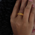 Cobra Snake Gold Anti Tarnish Stainless Steel Stretchable Ring Bulk