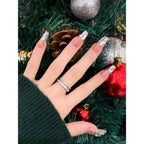 Smart Cubic Zirconia 18K Silver Free Size Open Back Ring Women Bulk