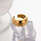 Honey Comb 18K Gold Anti Tarnish Adjustable Free Size Ring Women Bulk