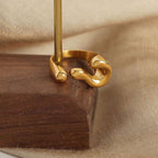 Question Mark 18K Gold Anti Tarnish Adjustable Free Size Ring Bulk