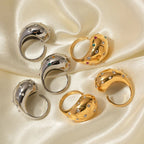 Rainbow Multi 18K Gold Anti Tarnish CZ Adjustable Ring Bulk