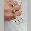 Ball 18K Gold Anti Tarnish Free Size Dual Finger Ring For Women Bulk