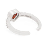 Heart Love Solitaire CZ Gold Red Maroon Open Back Band Ring Bulk