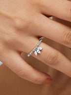 Marquise Cut Solitaire Cubic Zirconia Gold Copper Adjustable Ring Bulk