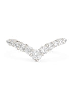 Arrow Round Solitaire Cubic Zirconia Gold Copper Open Back Ring Bulk