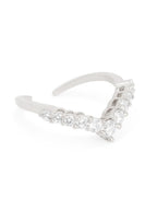 Arrow Round Solitaire Cubic Zirconia Gold Copper Open Back Ring Bulk
