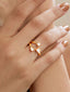 Y Shape Cubic Zirconia Gold Copper Adjustable Ring For Women Bulk