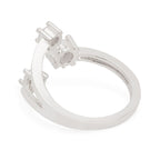 Y Shape Cubic Zirconia Gold Copper Adjustable Ring For Women Bulk