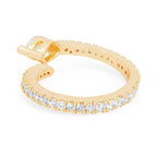 Marquise Cut Solitaire CZ Gold Copper Adjustable Band Ring Bulk