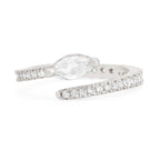 Marquise Cut Solitaire CZ Gold Copper Adjustable Band Ring Bulk
