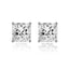 Stainless Steel Ear Stud Pair Earring Square Princess Bulk
