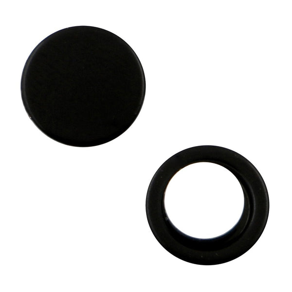 Round 7Mm Black Silver Surgical Stainless Steel Pair Stud Earring Bulk Main image