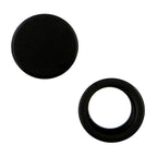 Round 7Mm Black Silver Surgical Stainless Steel Pair Stud Earring Bulk