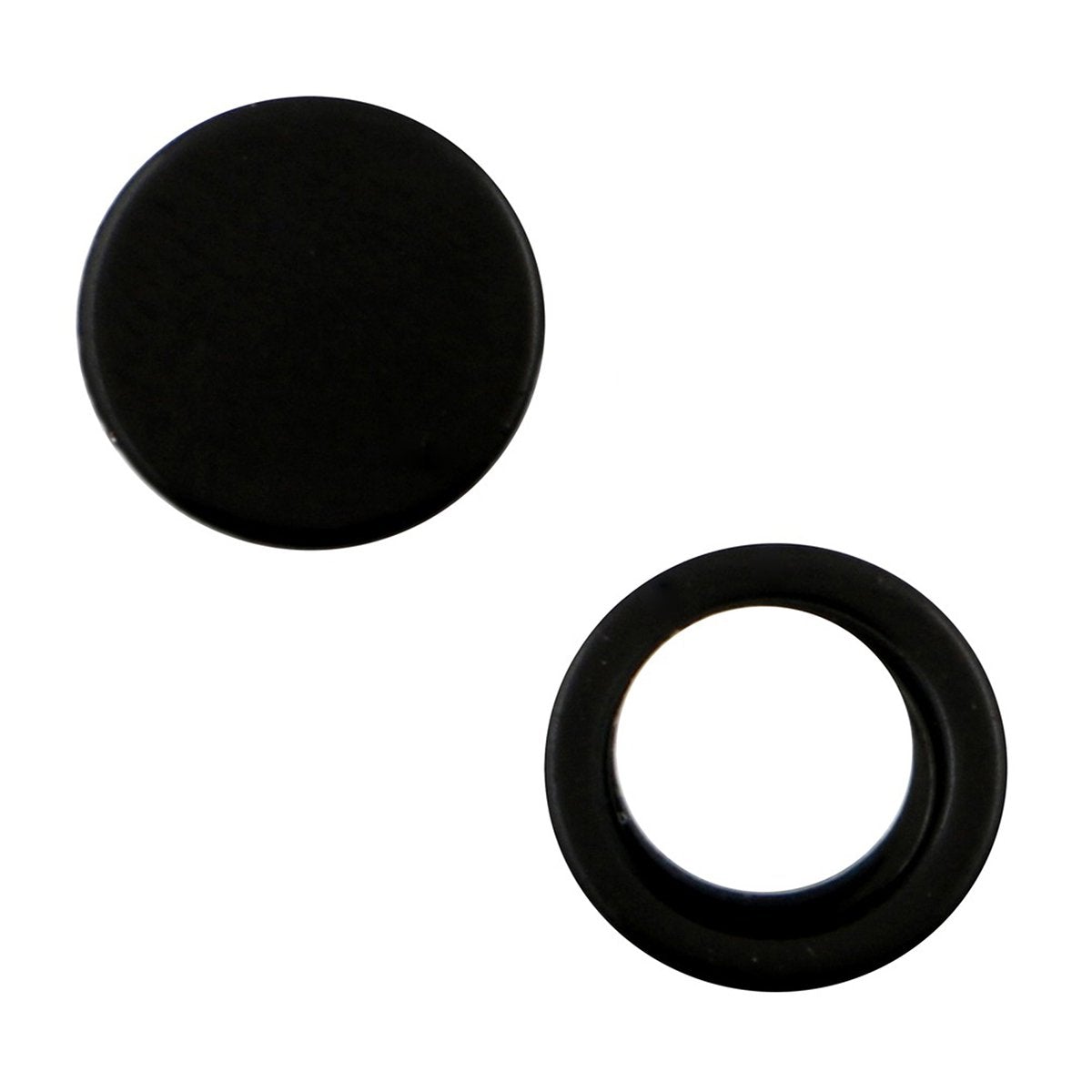 Round 7Mm Black Silver Surgical Stainless Steel Pair Stud Earring Bulk