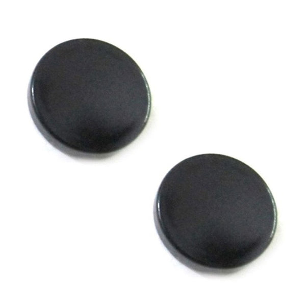 Round 7Mm Black Silver Surgical Stainless Steel Pair Stud Earring Bulk Secondary image