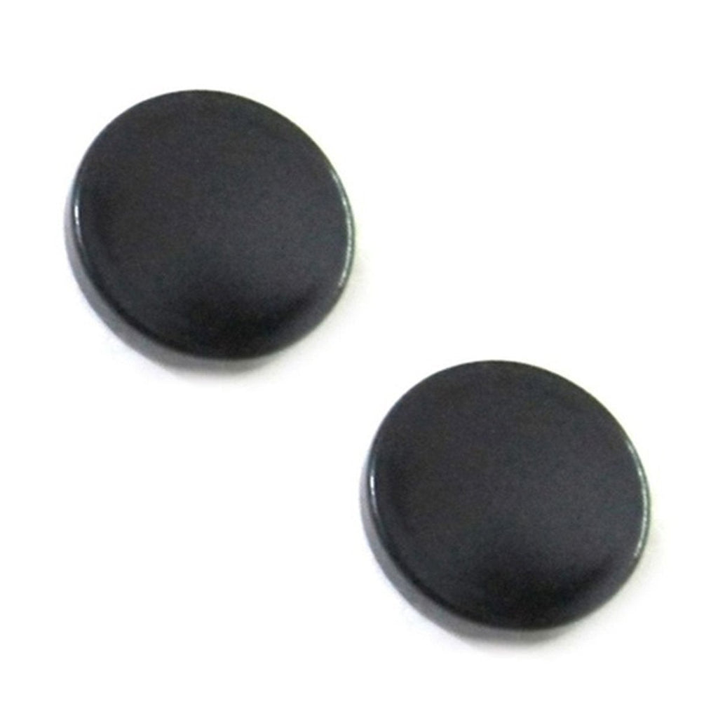 Round 7Mm Black Silver Surgical Stainless Steel Pair Stud Earring Bulk