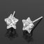 Solitaire Star Cut CZ Stainless Steel Ear Stud Pair Earring Bulk