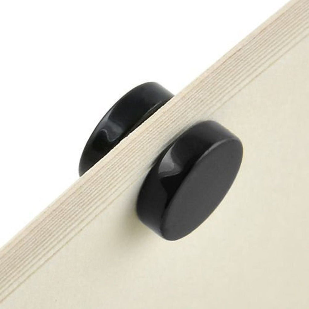 Dual Magnet 8 Mm Stainless Steel Black Non Pierced Stud Earring Pair