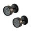 Disco Black White Stainless Steel Black Silver Ear Stud Earring Pair