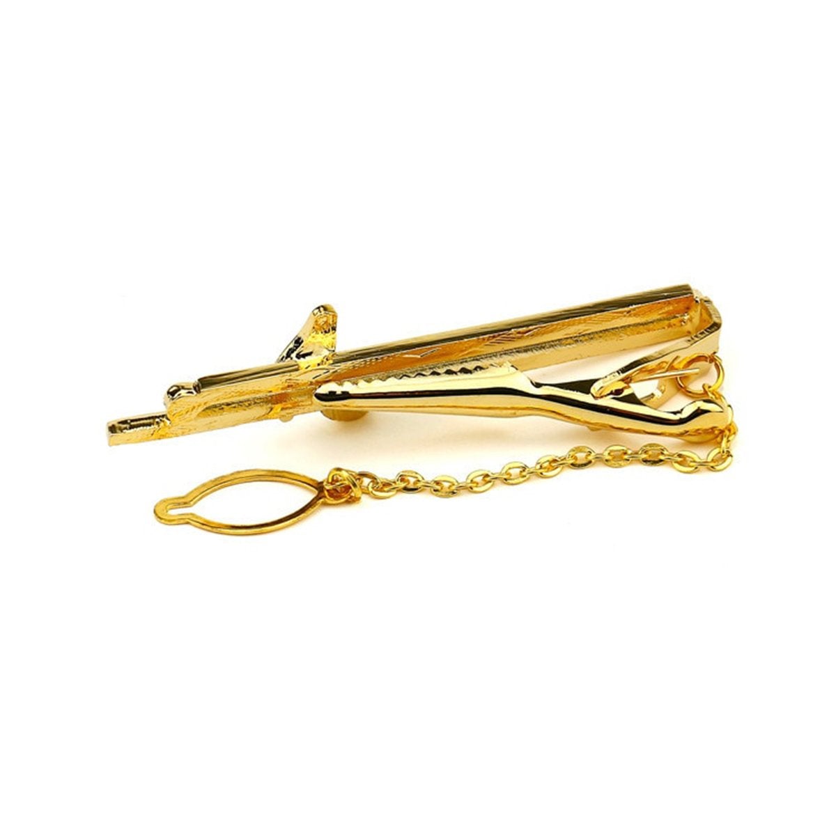 Music Gold Rhodium CZ Formal Shirt Tie Pin Clip Branded Gift Box Bulk Secondary image