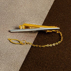 Plain 18K Gold CZ Formal Shirt Tie Pin Clip For Men Bulk