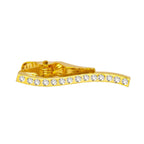 Wave 18K Gold Crystal CZ Formal Shirt Tie Pin Clip For Men Bulk