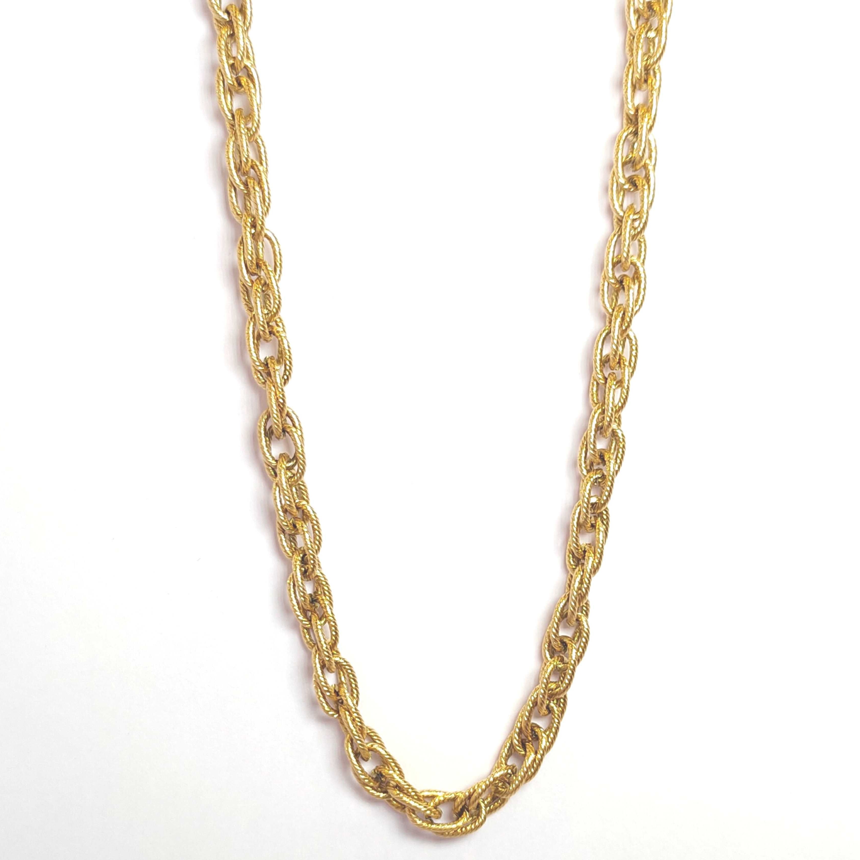 Cross Link 18K Gold Stainless Steel Anti Tarnish Necklace Chain Bulk