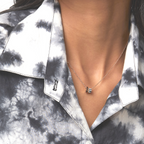 Monochrome Crush Crystals 18K Gold Stainless Steel Anti Tarnish Black Necklace Chain For Women