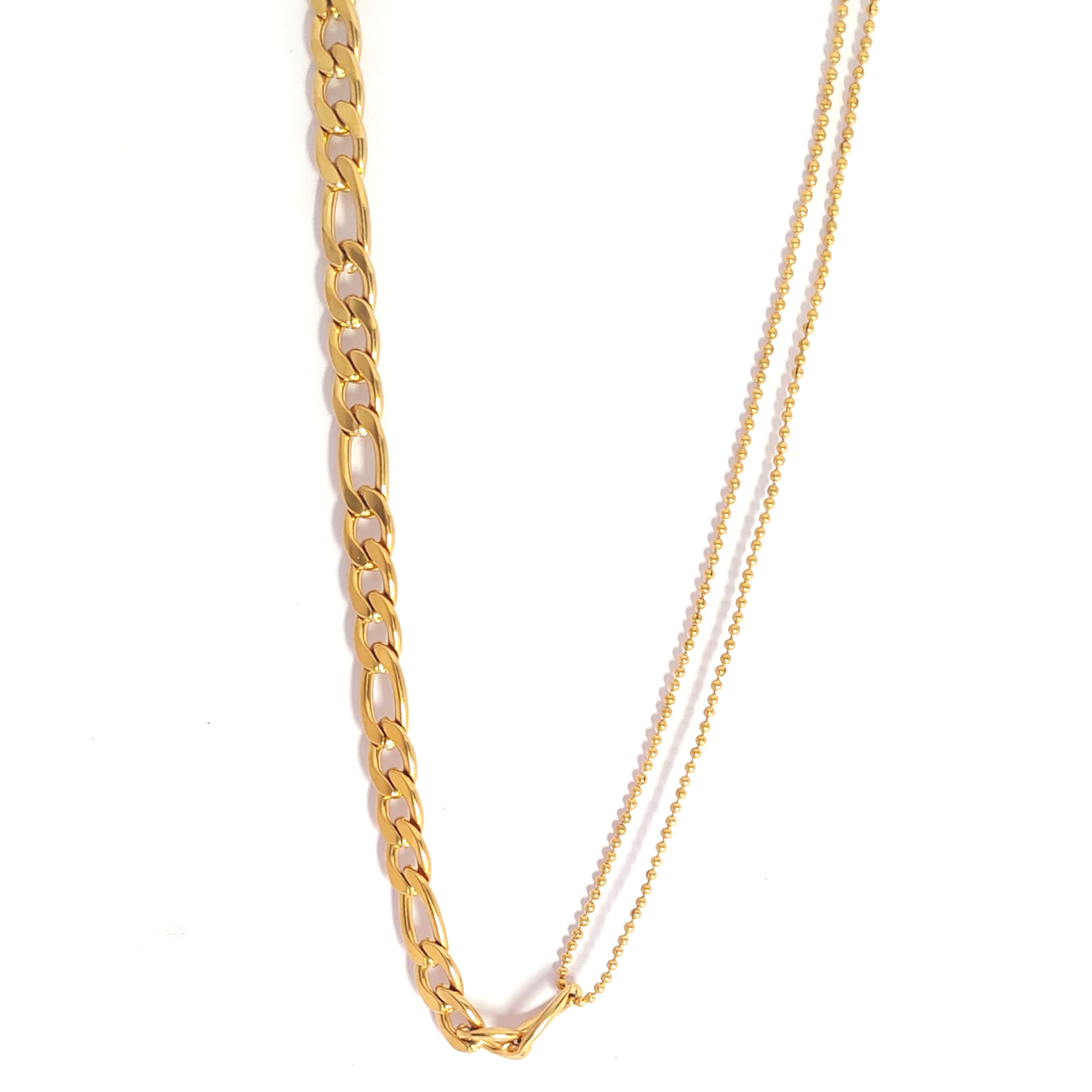 Half Curb Chain Gold Stainless Steel Anti Tarnish Necklace Chain Bulk