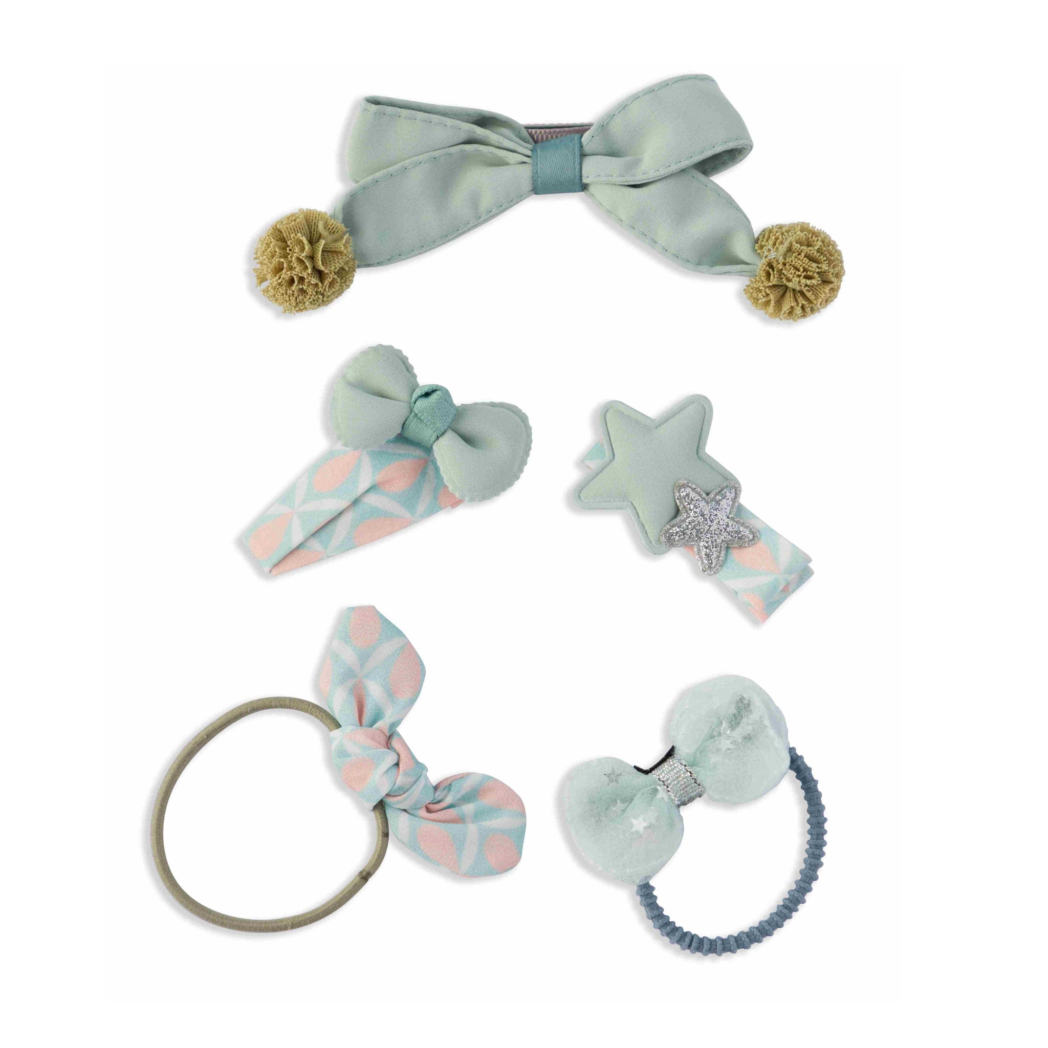 Fantastic Five Grey Fabric Hair Clip Band Accessories Pack Of 5 Pcs For Girl Women Secondary image