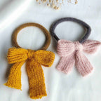 Bows Pink Brown Fabric Hair Band Accessories Pack Of 2 Pcs Girl Bulk